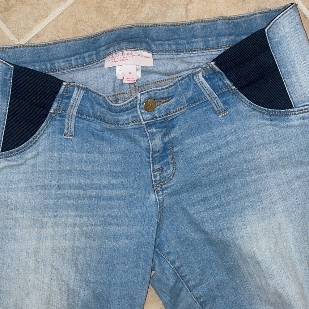 Isabel Ankle Cropped Distressed Size 8 Cozy Jeggings - Picture 3 of 4